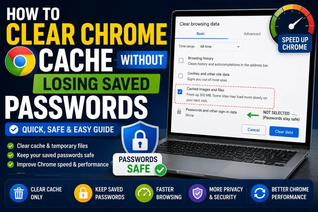 How to Clear Chrome Cache Without Losing Saved Passwords