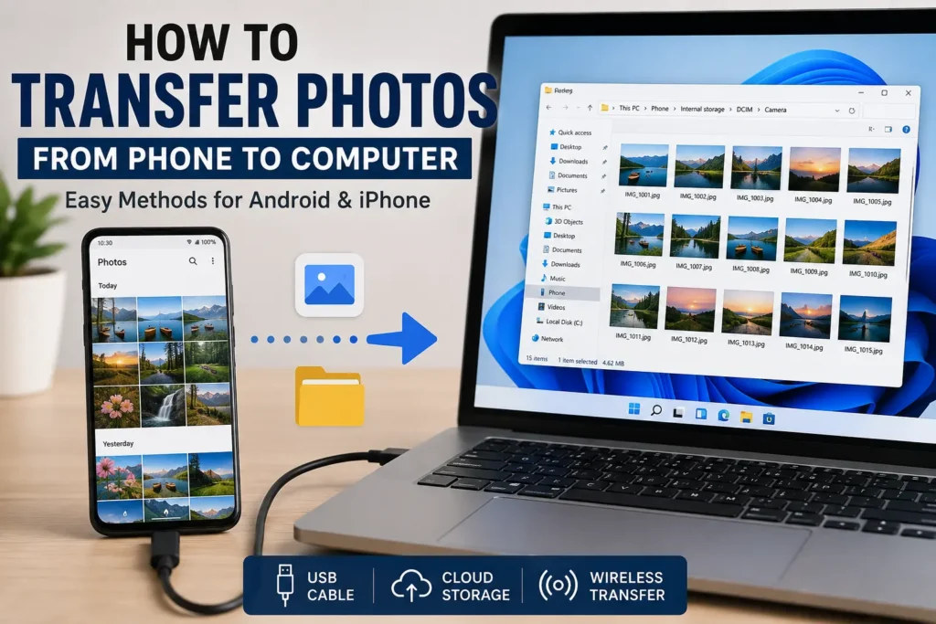 How to Transfer Photos From Phone to Computer: Easy Methods for Android and iPhone