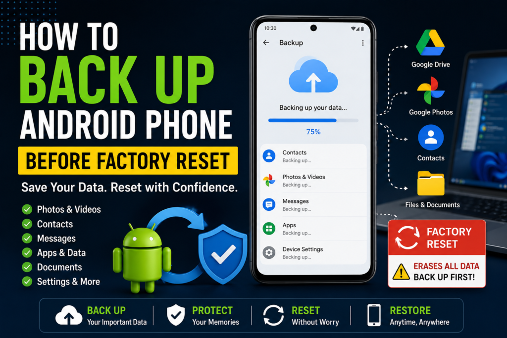 How to Back Up Android Phone Before Factory Reset: Complete Guide