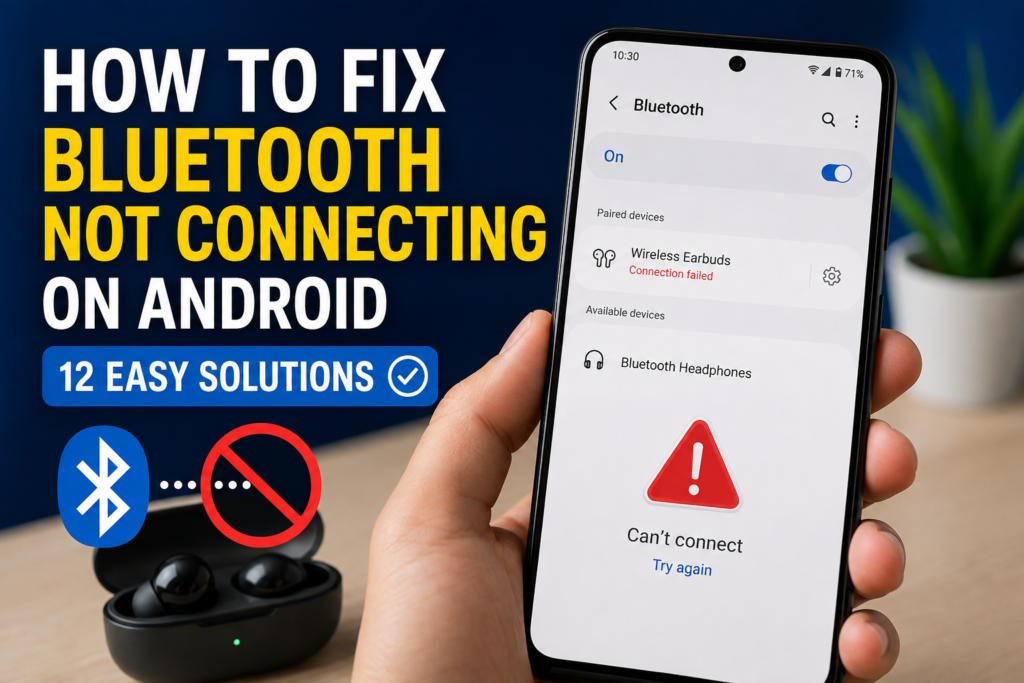 How to Fix Bluetooth Not Connecting on Android: 12 Easy Solutions