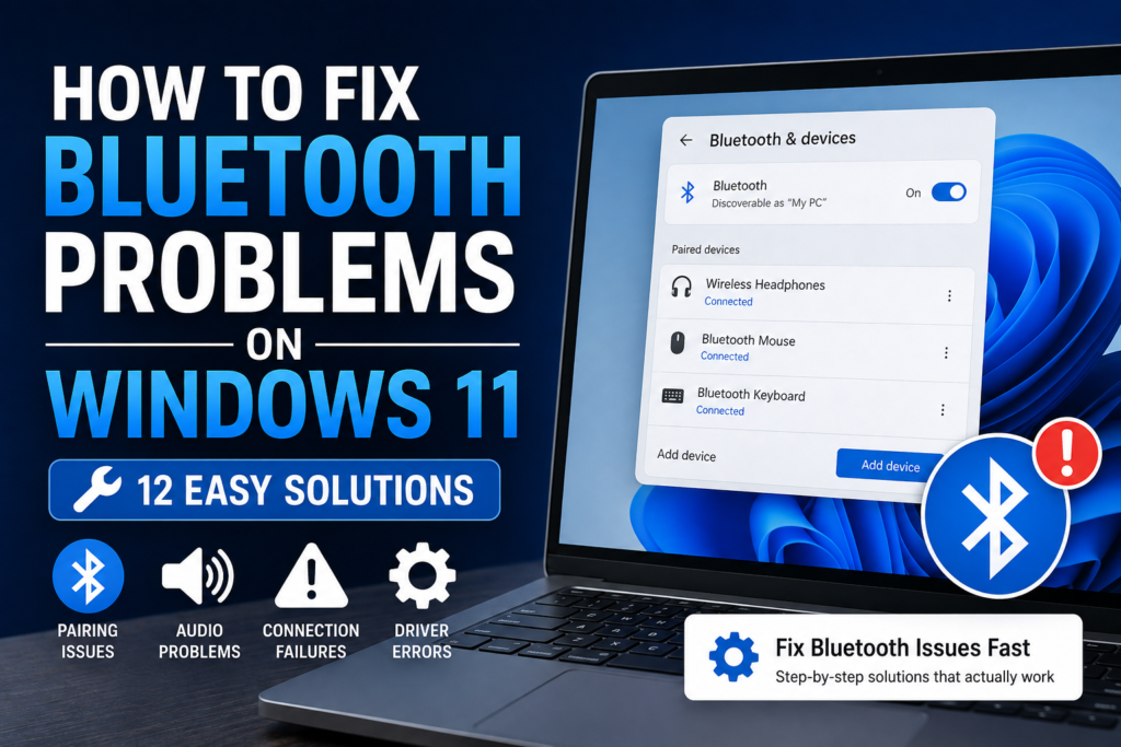 How to Fix Bluetooth Problems on Windows 11: 12 Practical Solutions